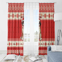 Switzerland Christmas Window Curtain Cute Saint Bernard Merry Woofmas LT05 - Wonder Print Shop
