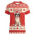 Switzerland Christmas Women V-Neck T-Shirt Cute Saint Bernard Merry Woofmas LT05 - Wonder Print Shop