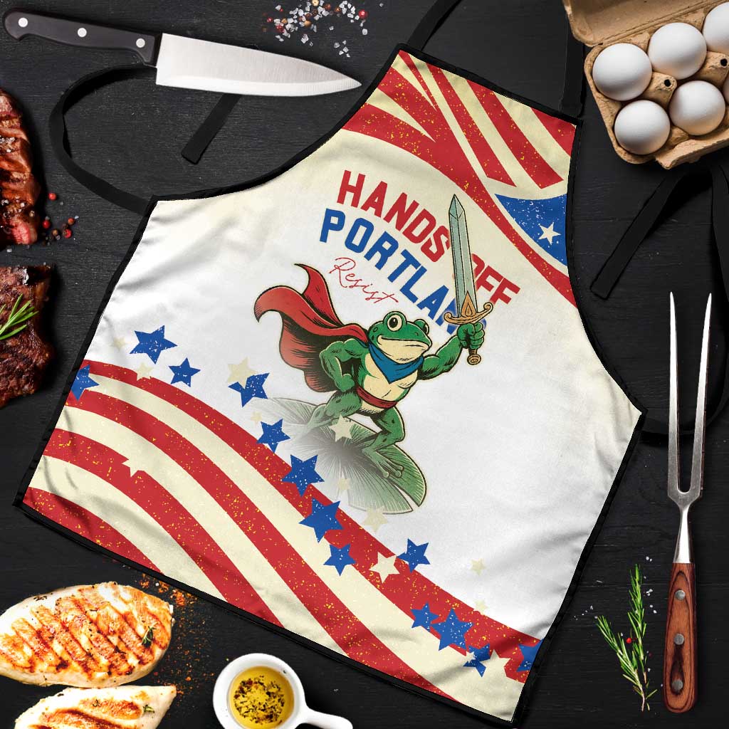 Hands Off Portland Apron Resist Frog - Wonder Print Shop