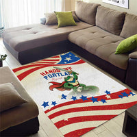 Hands Off Portland Area Rug Resist Frog - Wonder Print Shop