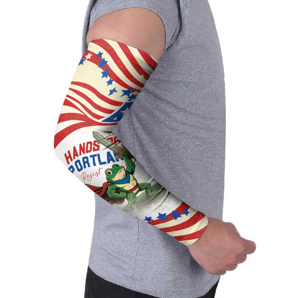 Hands Off Portland Arm Sleeves Resist Frog - Wonder Print Shop