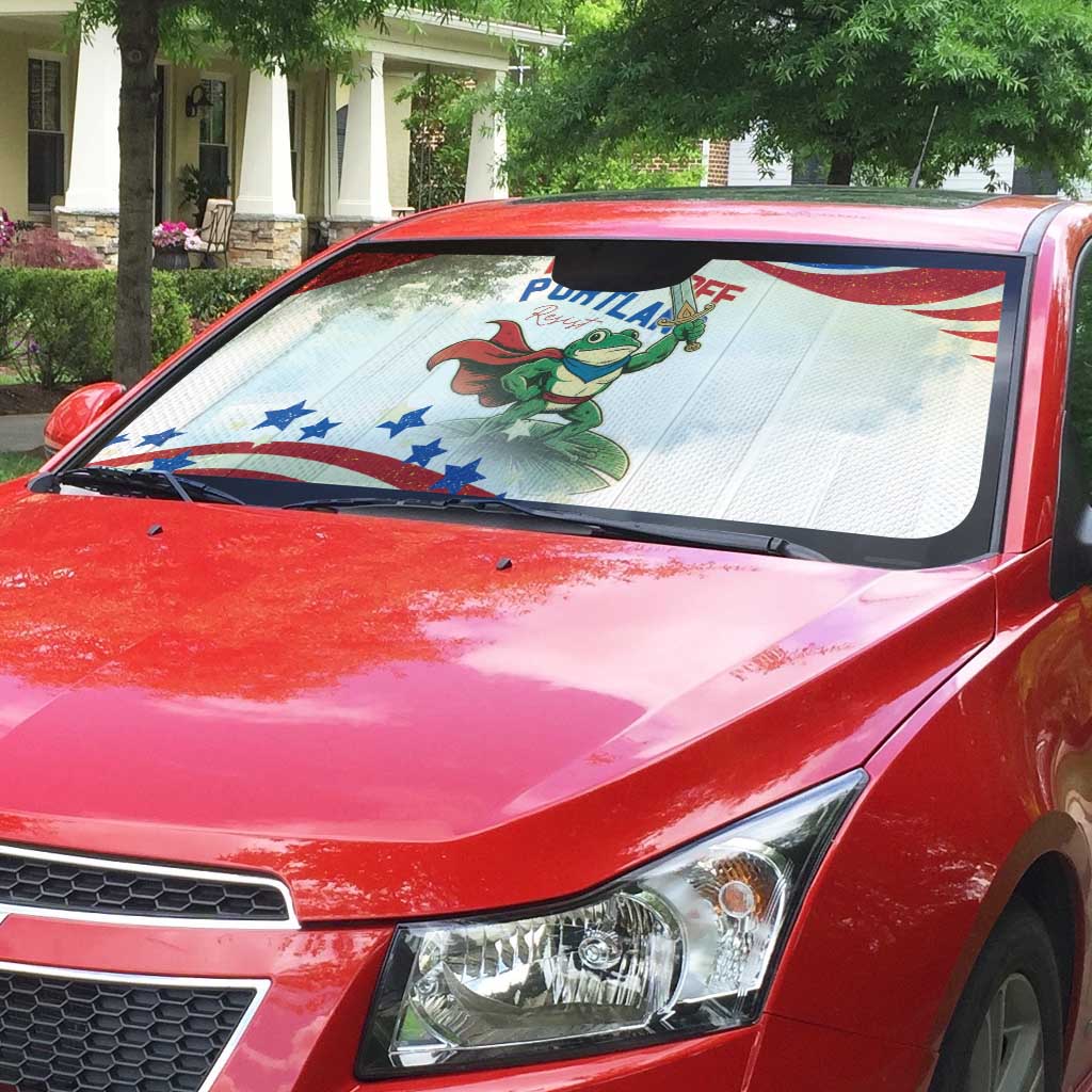 Hands Off Portland Auto Sun Shade Resist Frog - Wonder Print Shop