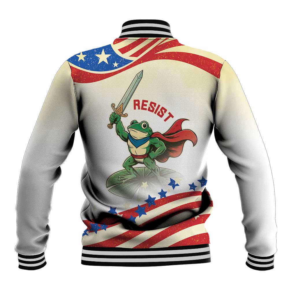 Hands Off Portland Baseball Jacket Resist Frog - Wonder Print Shop