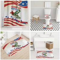 Hands Off Portland Bathroom Set Resist Frog - Wonder Print Shop