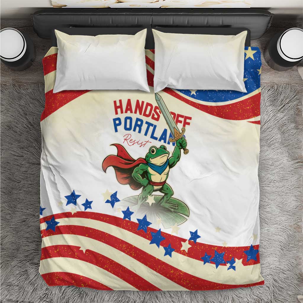 Hands Off Portland Bedding Set Resist Frog - Wonder Print Shop