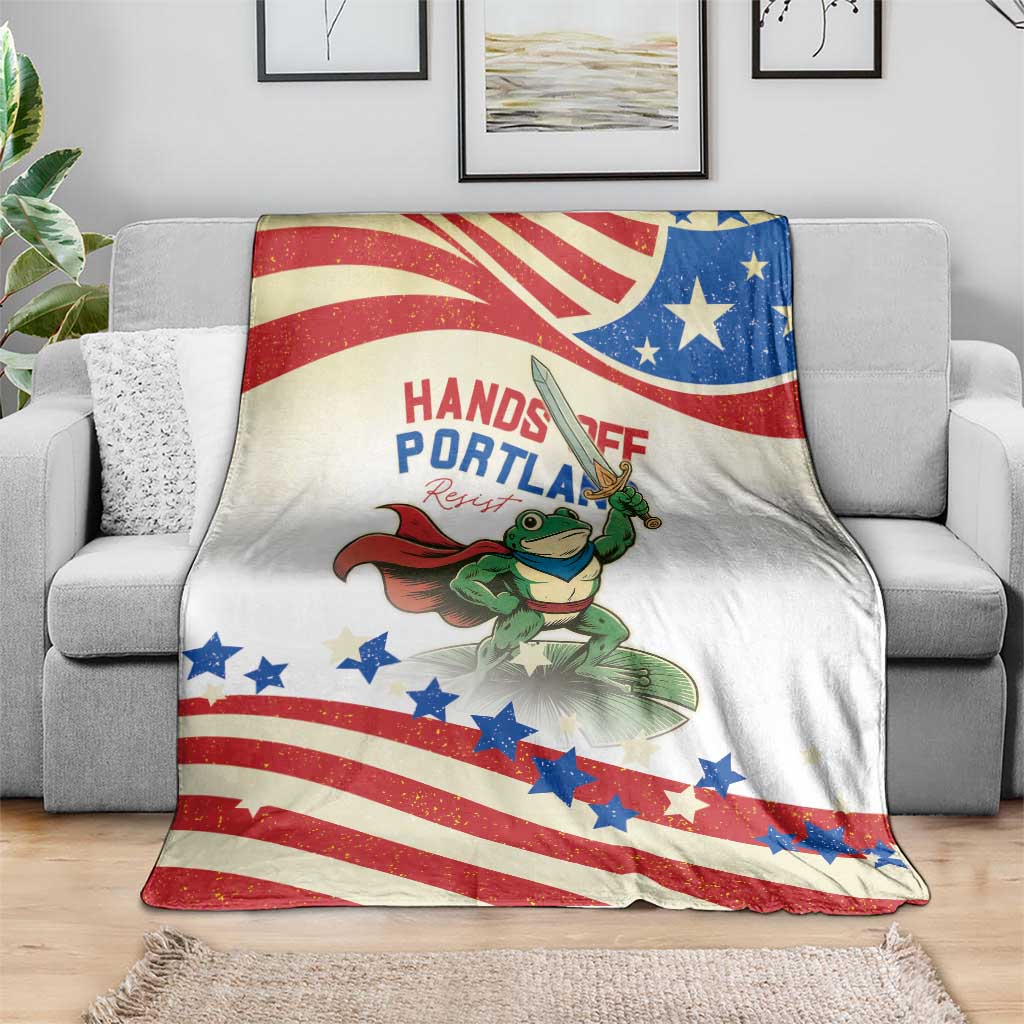 Hands Off Portland Blanket Resist Frog - Wonder Print Shop