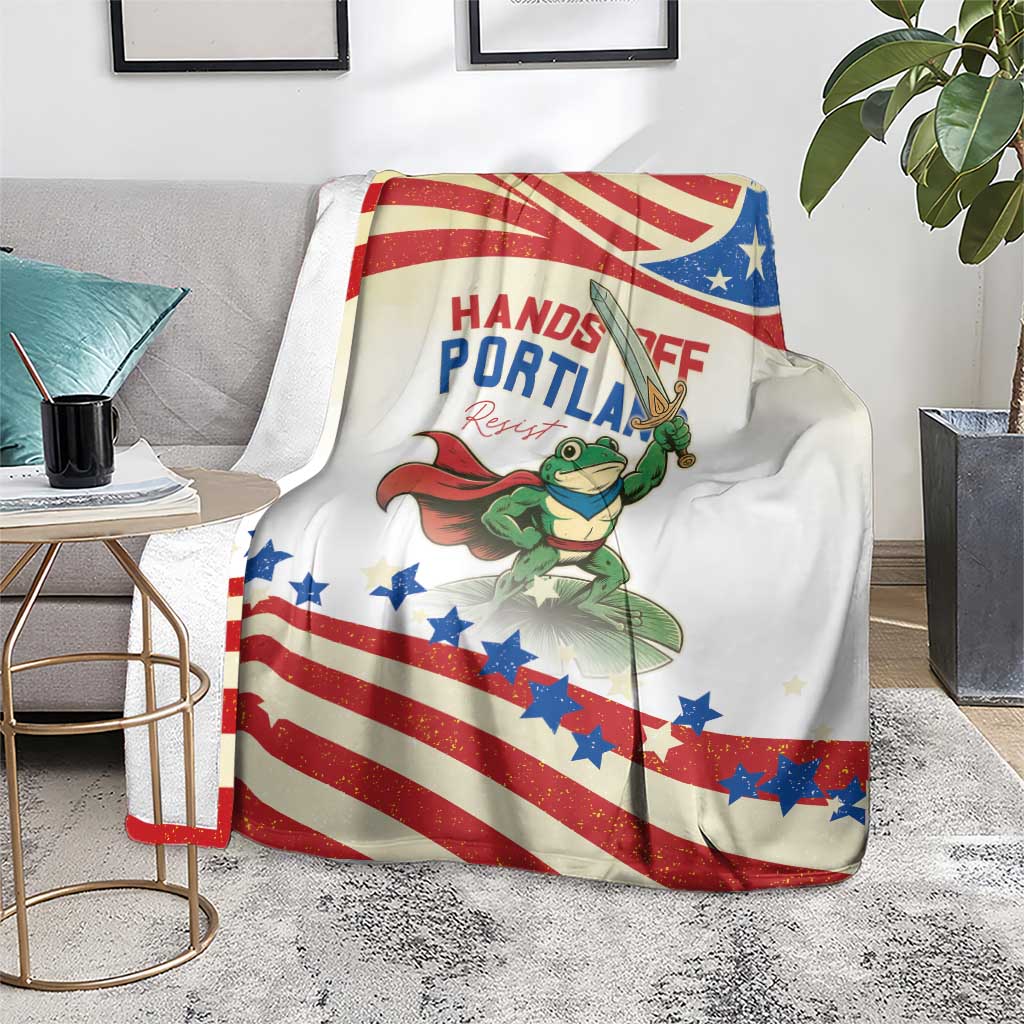 Hands Off Portland Blanket Resist Frog - Wonder Print Shop