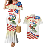 Hands Off Portland Couples Matching Mermaid Dress and Hawaiian Shirt Resist Frog - Wonder Print Shop