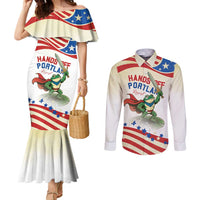 Hands Off Portland Couples Matching Mermaid Dress and Long Sleeve Button Shirt Resist Frog - Wonder Print Shop
