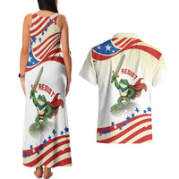 Hands Off Portland Couples Matching Tank Maxi Dress and Hawaiian Shirt Resist Frog - Wonder Print Shop