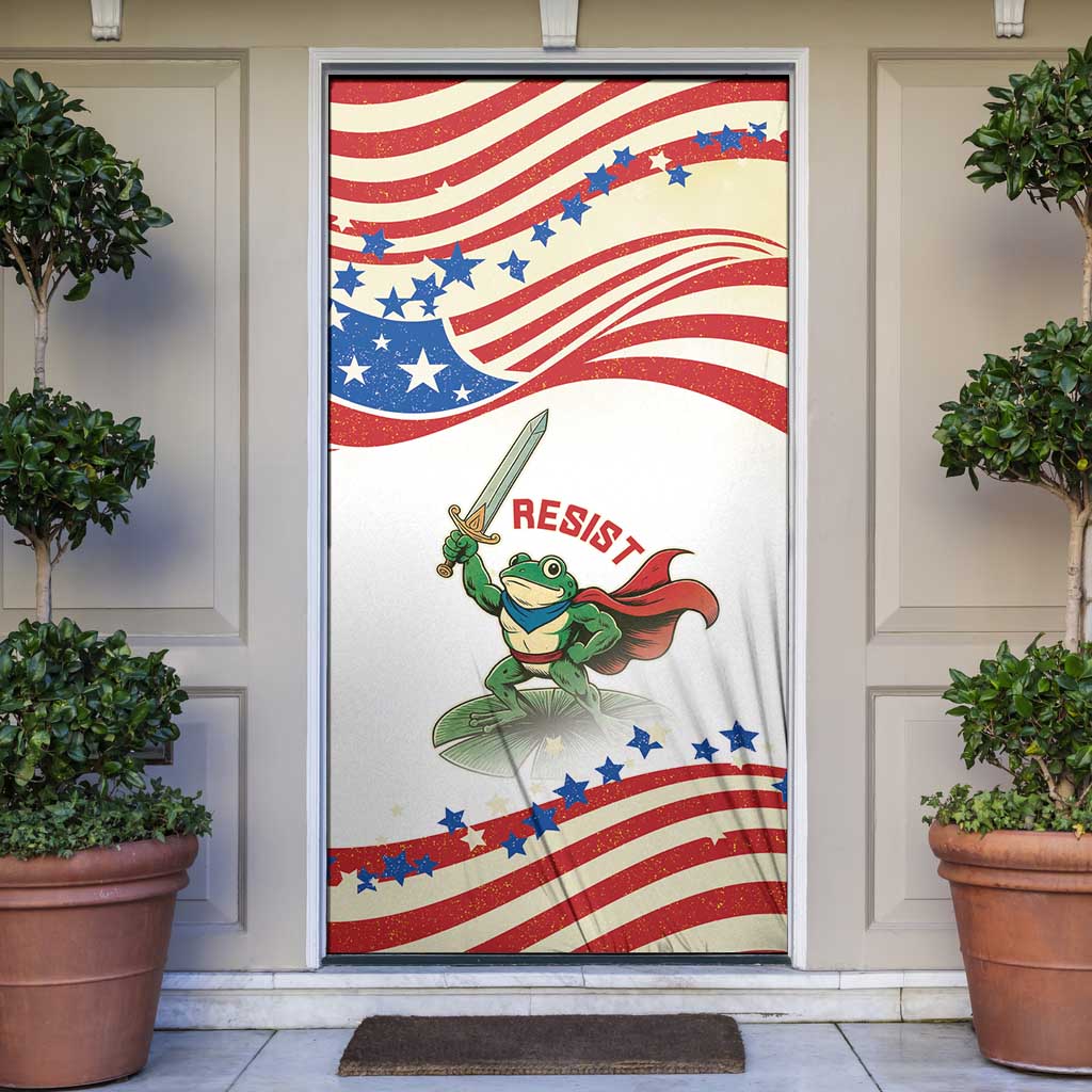 Hands Off Portland Door Cover Resist Frog - Wonder Print Shop