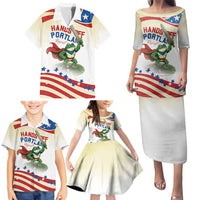 Hands Off Portland Family Matching Puletasi and Hawaiian Shirt Resist Frog - Wonder Print Shop