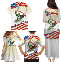 Hands Off Portland Family Matching Puletasi and Hawaiian Shirt Resist Frog - Wonder Print Shop