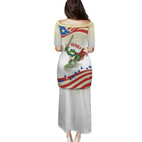 Hands Off Portland Family Matching Puletasi and Hawaiian Shirt Resist Frog - Wonder Print Shop