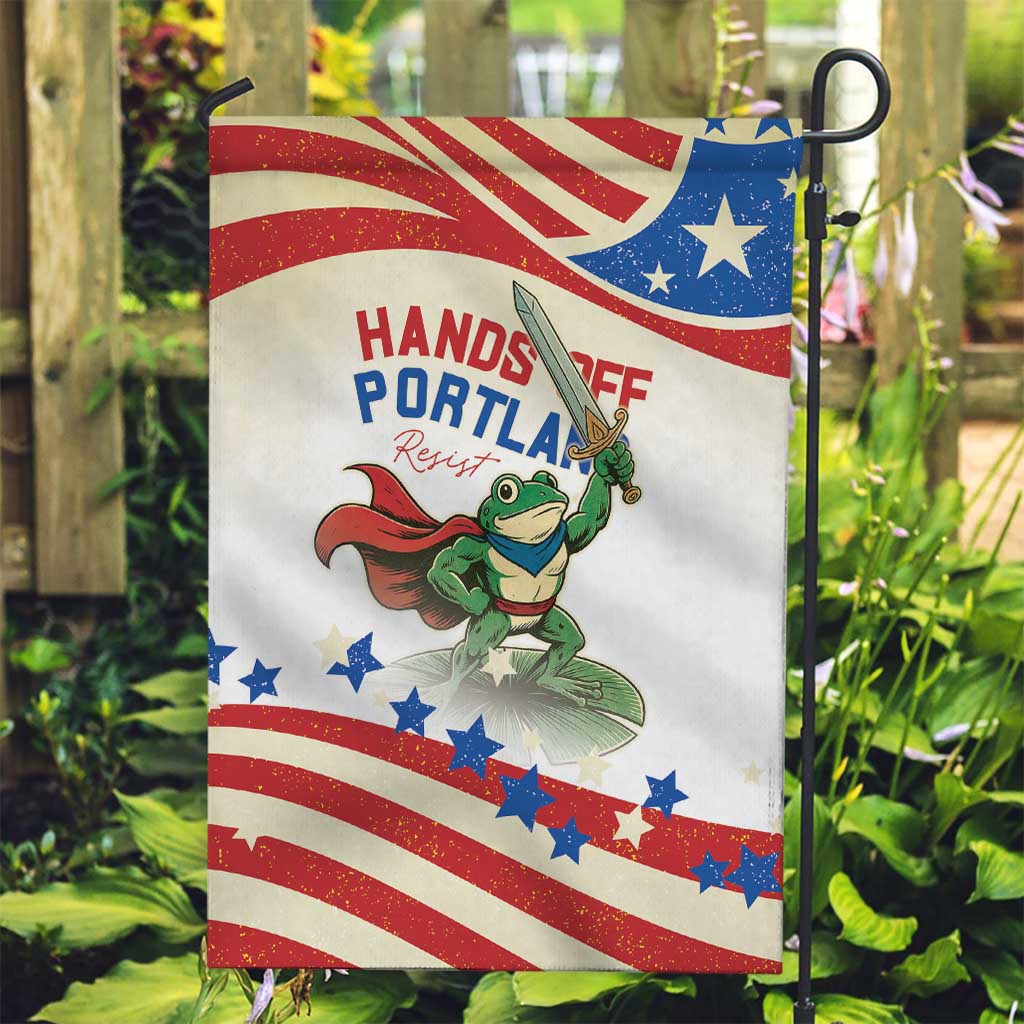 Hands Off Portland Garden Flag Resist Frog - Wonder Print Shop