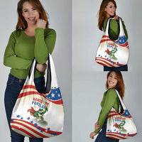 Hands Off Portland Grocery Bag Resist Frog - Wonder Print Shop