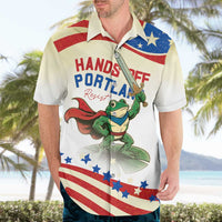 Hands Off Portland Hawaiian Shirt Resist Frog - Wonder Print Shop