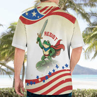 Hands Off Portland Hawaiian Shirt Resist Frog - Wonder Print Shop
