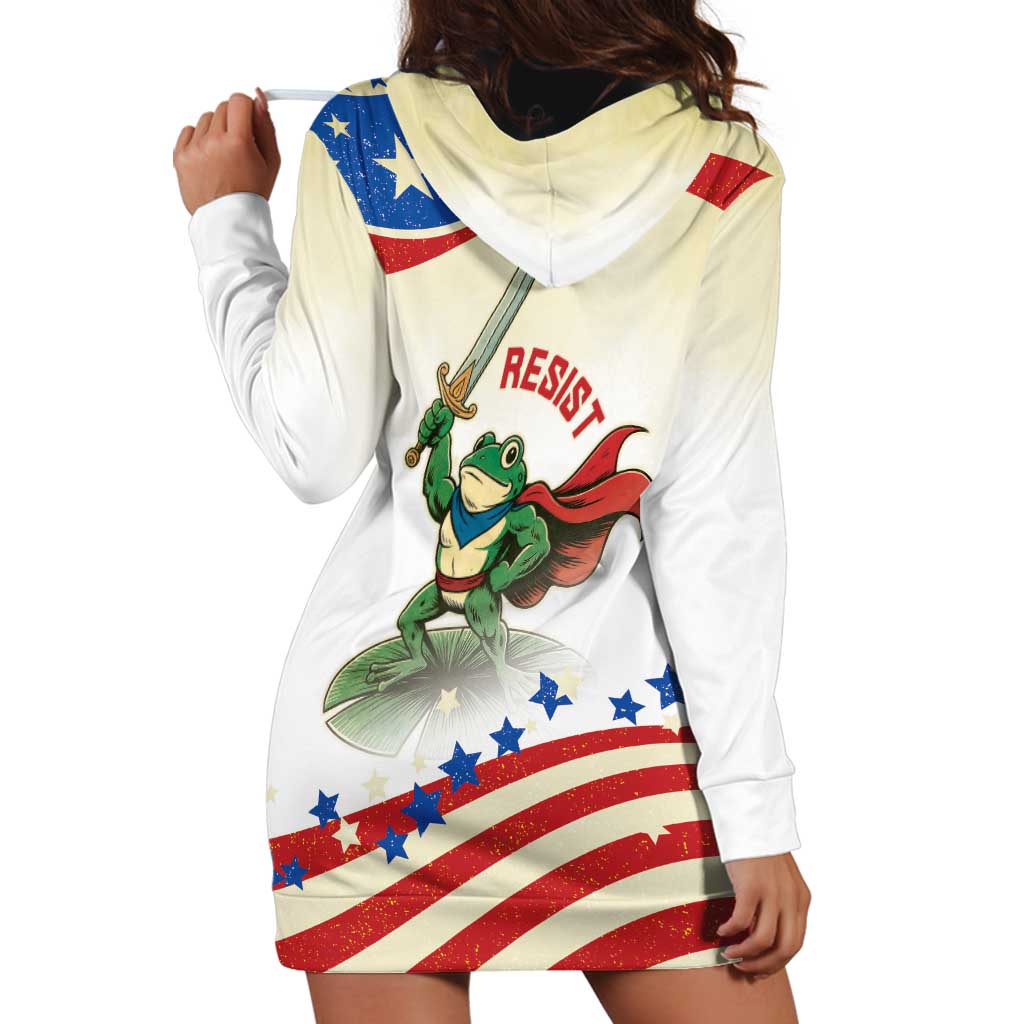 Hands Off Portland Hoodie Dress Resist Frog - Wonder Print Shop