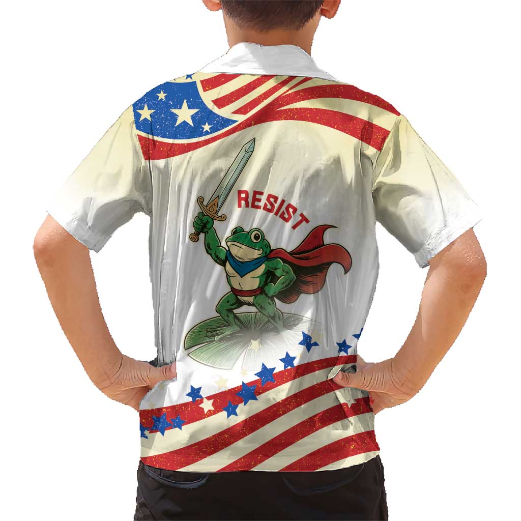 Hands Off Portland Kid Hawaiian Shirt Resist Frog - Wonder Print Shop