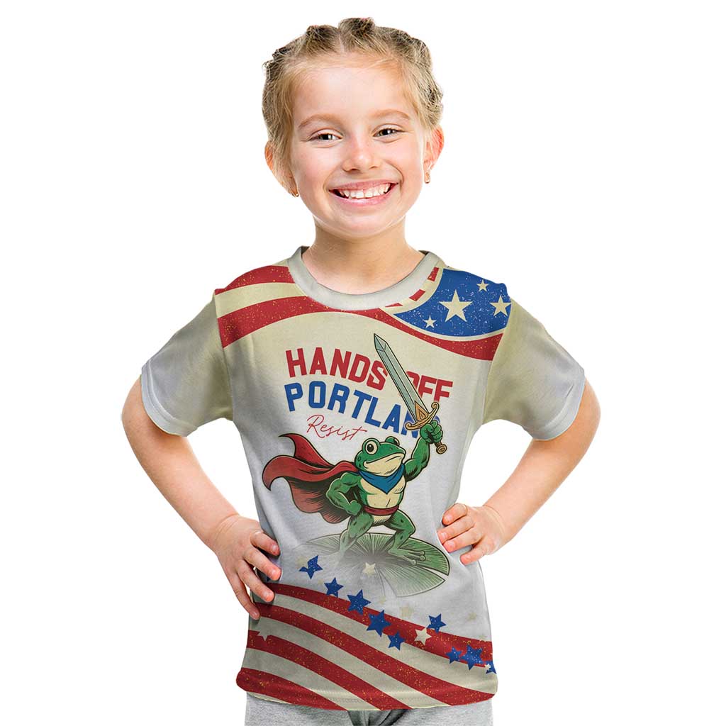 Hands Off Portland Kid T Shirt Resist Frog - Wonder Print Shop