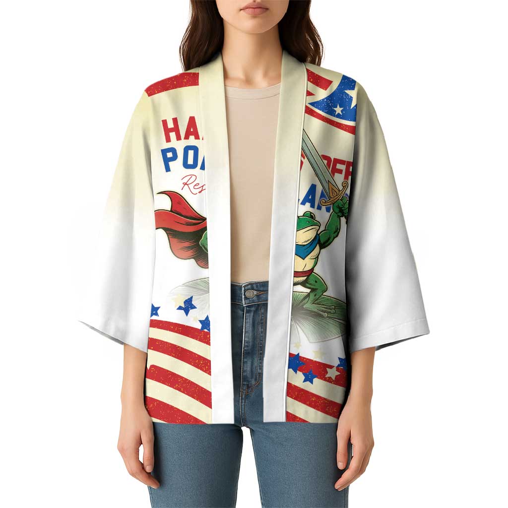 Hands Off Portland Kimono Resist Frog - Wonder Print Shop