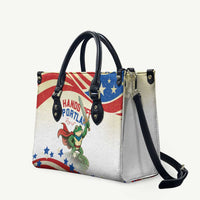 Hands Off Portland Leather Bag Resist Frog - Wonder Print Shop