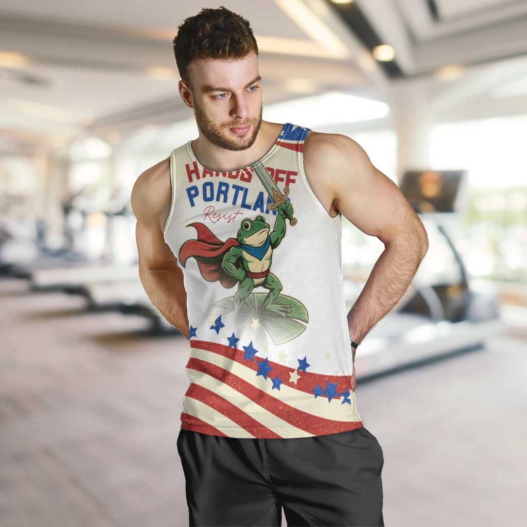 Hands Off Portland Men Tank Top Resist Frog - Wonder Print Shop