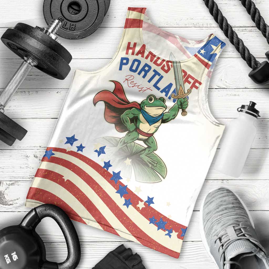 Hands Off Portland Men Tank Top Resist Frog - Wonder Print Shop