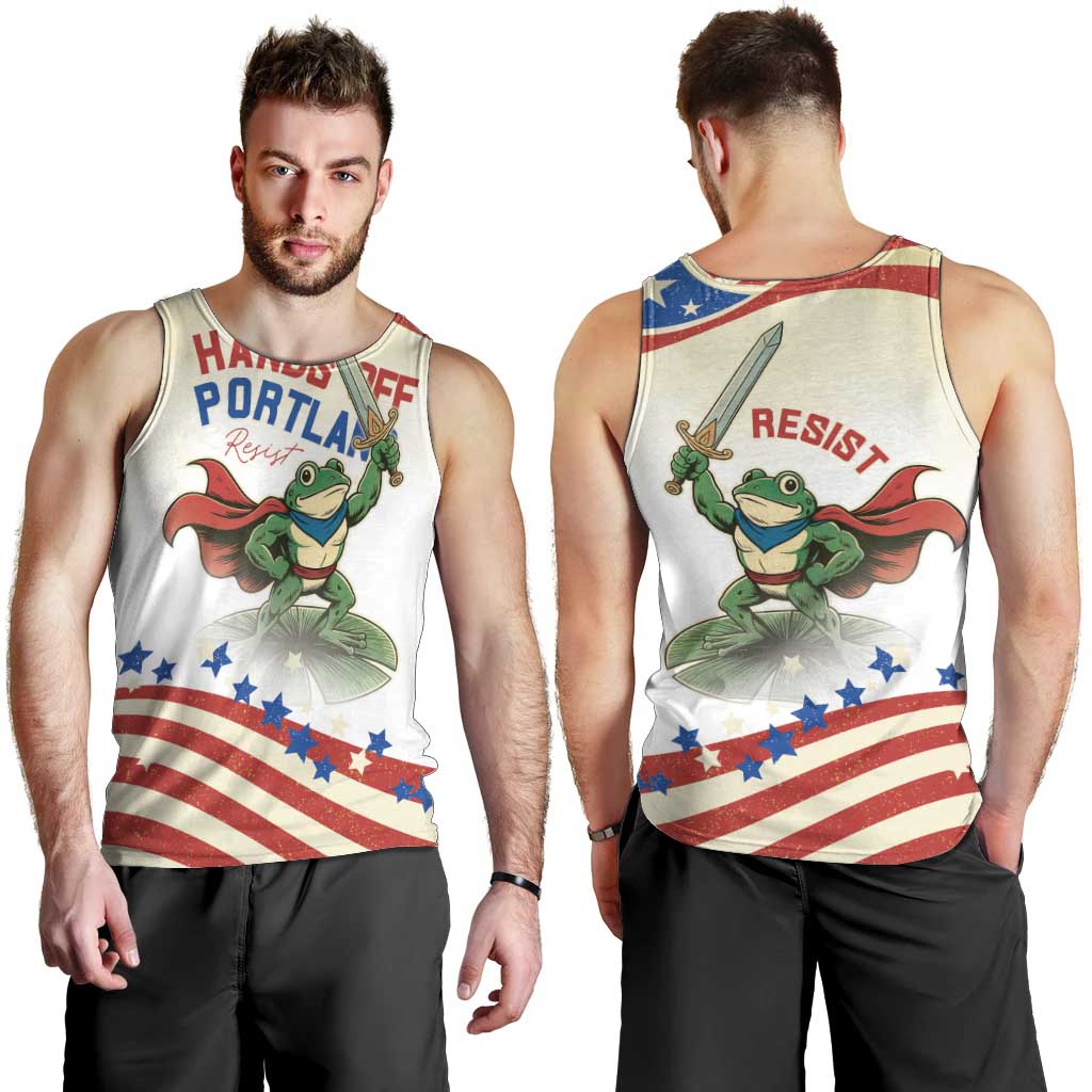Hands Off Portland Men Tank Top Resist Frog - Wonder Print Shop