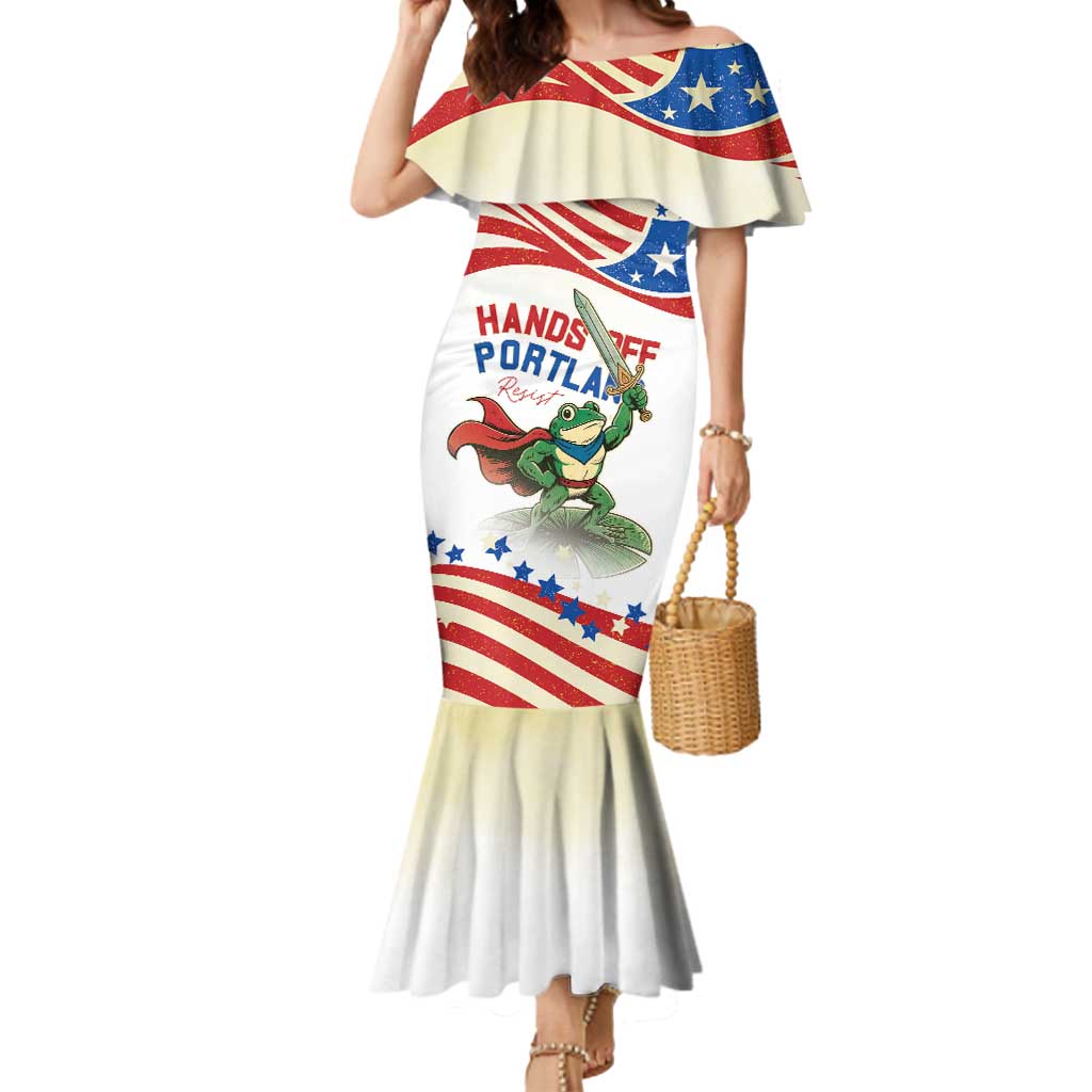 Hands Off Portland Mermaid Dress Resist Frog - Wonder Print Shop