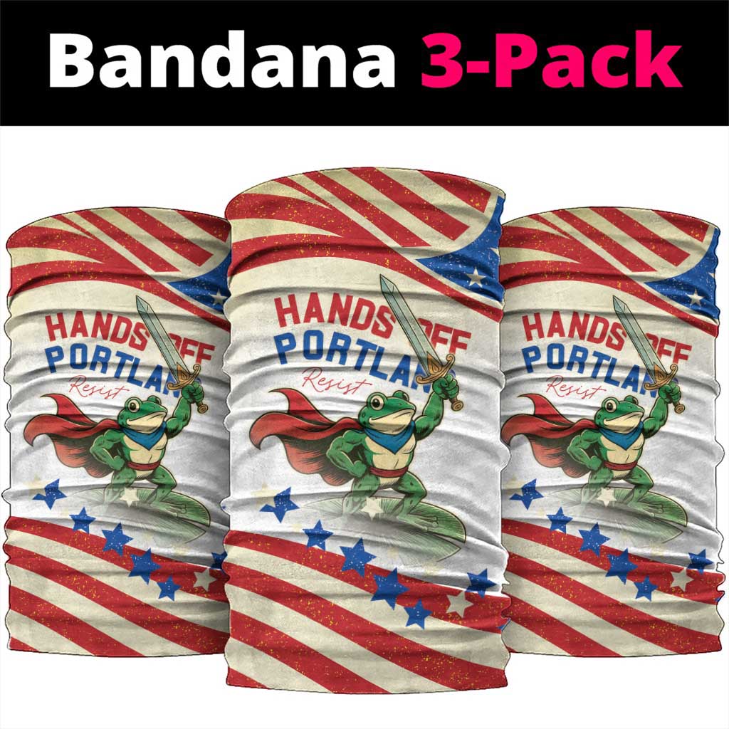 Hands Off Portland Neck Gaiter Resist Frog - Wonder Print Shop
