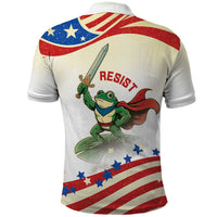 Hands Off Portland Polo Shirt Resist Frog - Wonder Print Shop