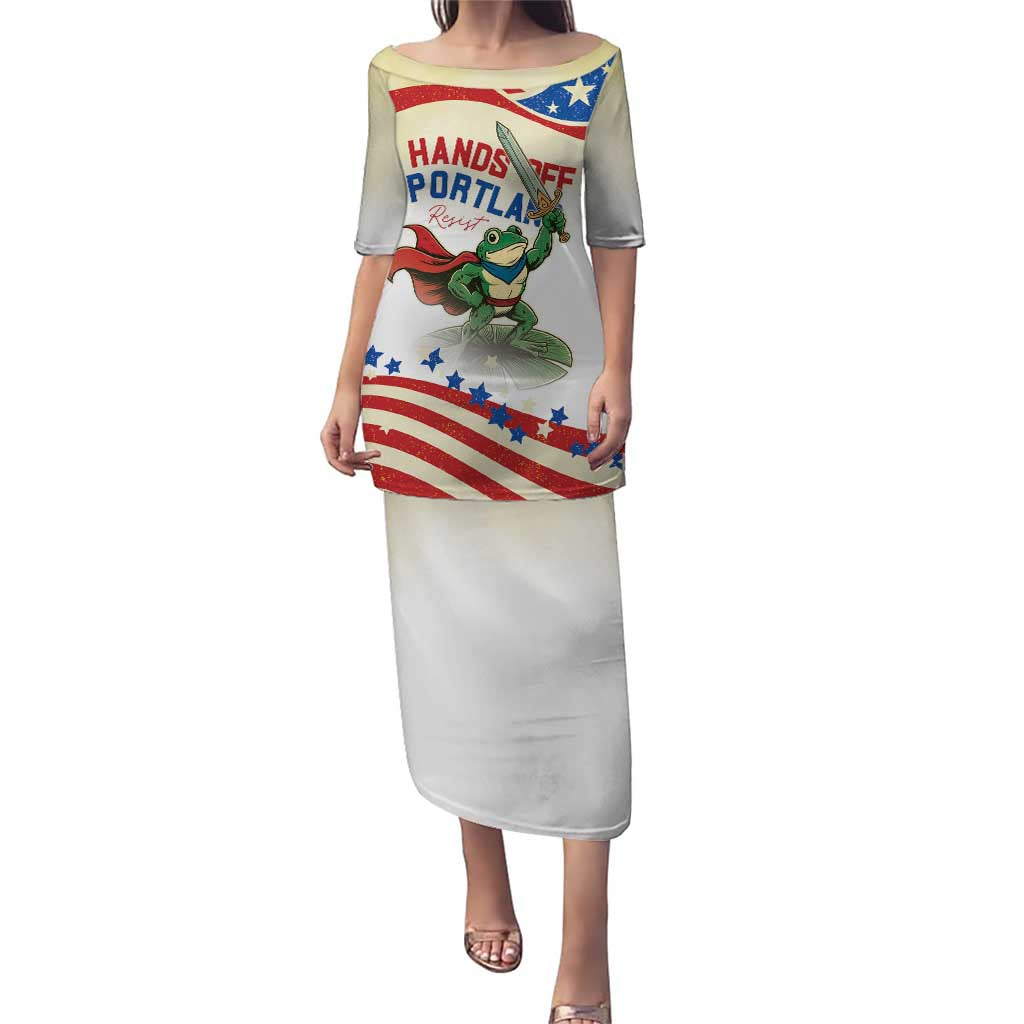 Hands Off Portland Puletasi Resist Frog - Wonder Print Shop