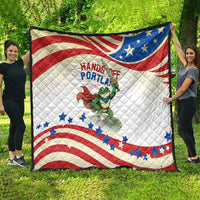 Hands Off Portland Quilt Resist Frog - Wonder Print Shop