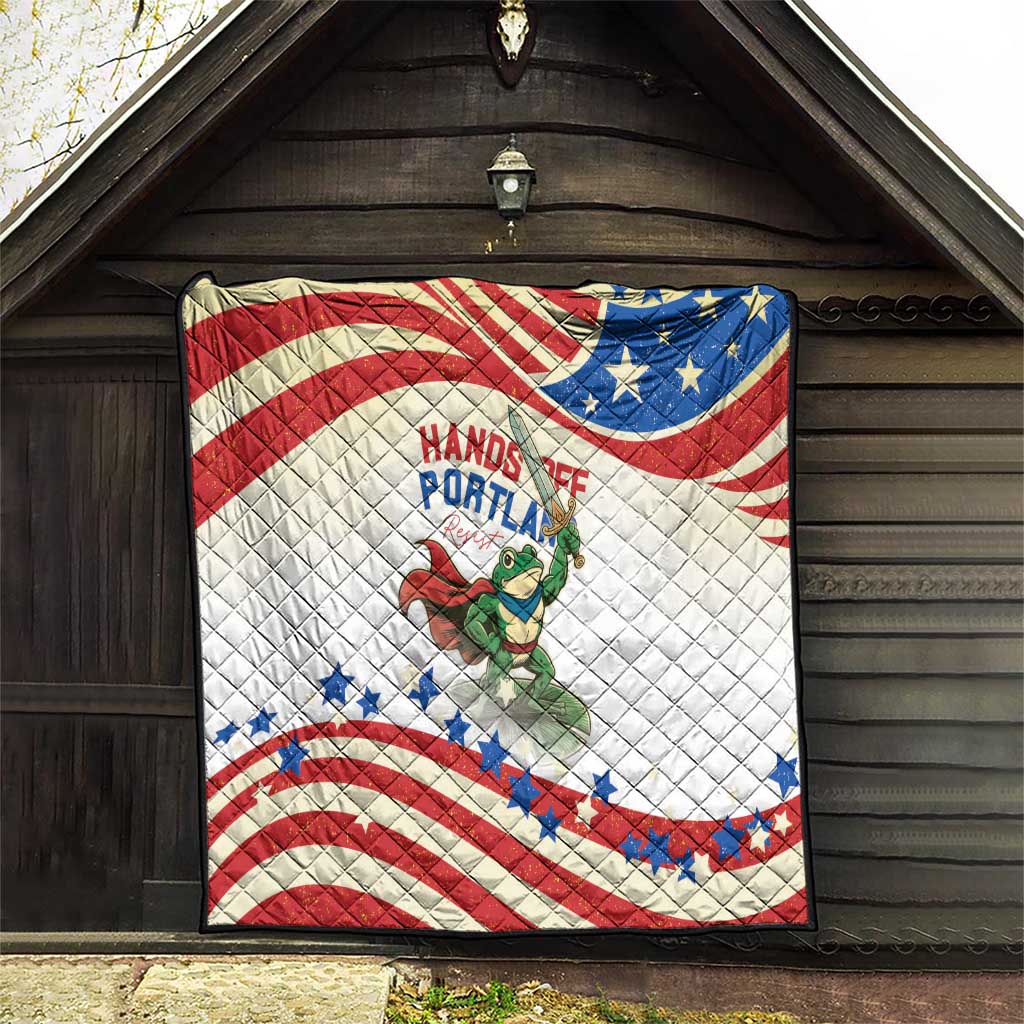 Hands Off Portland Quilt Resist Frog - Wonder Print Shop