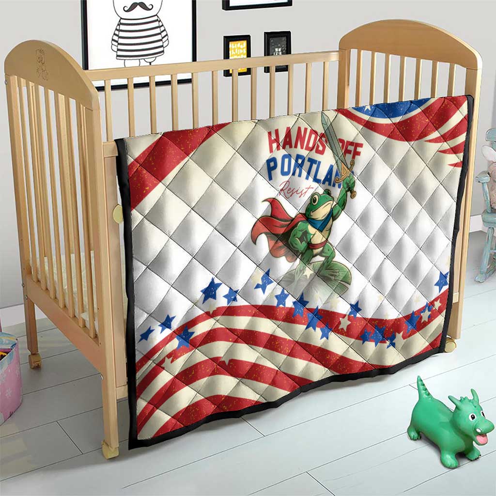 Hands Off Portland Quilt Resist Frog - Wonder Print Shop