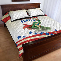Hands Off Portland Quilt Bed Set Resist Frog - Wonder Print Shop