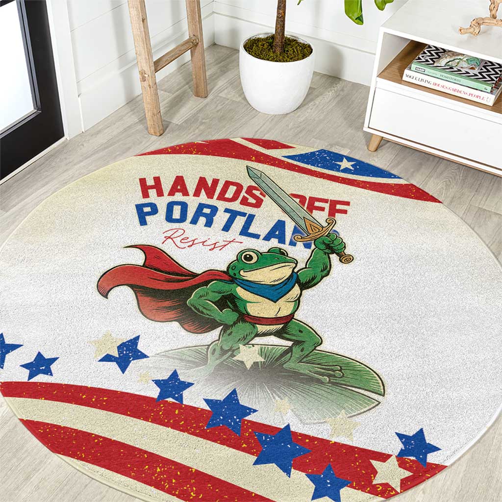 Hands Off Portland Round Carpet Resist Frog - Wonder Print Shop