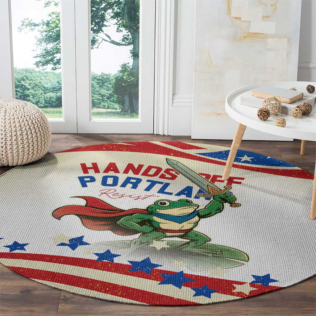 Hands Off Portland Round Carpet Resist Frog - Wonder Print Shop
