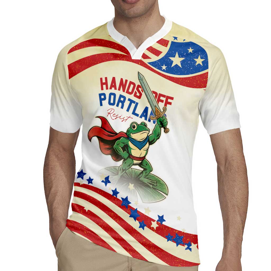 Hands Off Portland Rugby Jersey Resist Frog - Wonder Print Shop