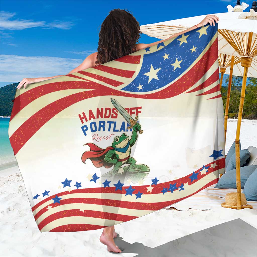 Hands Off Portland Sarong Resist Frog - Wonder Print Shop