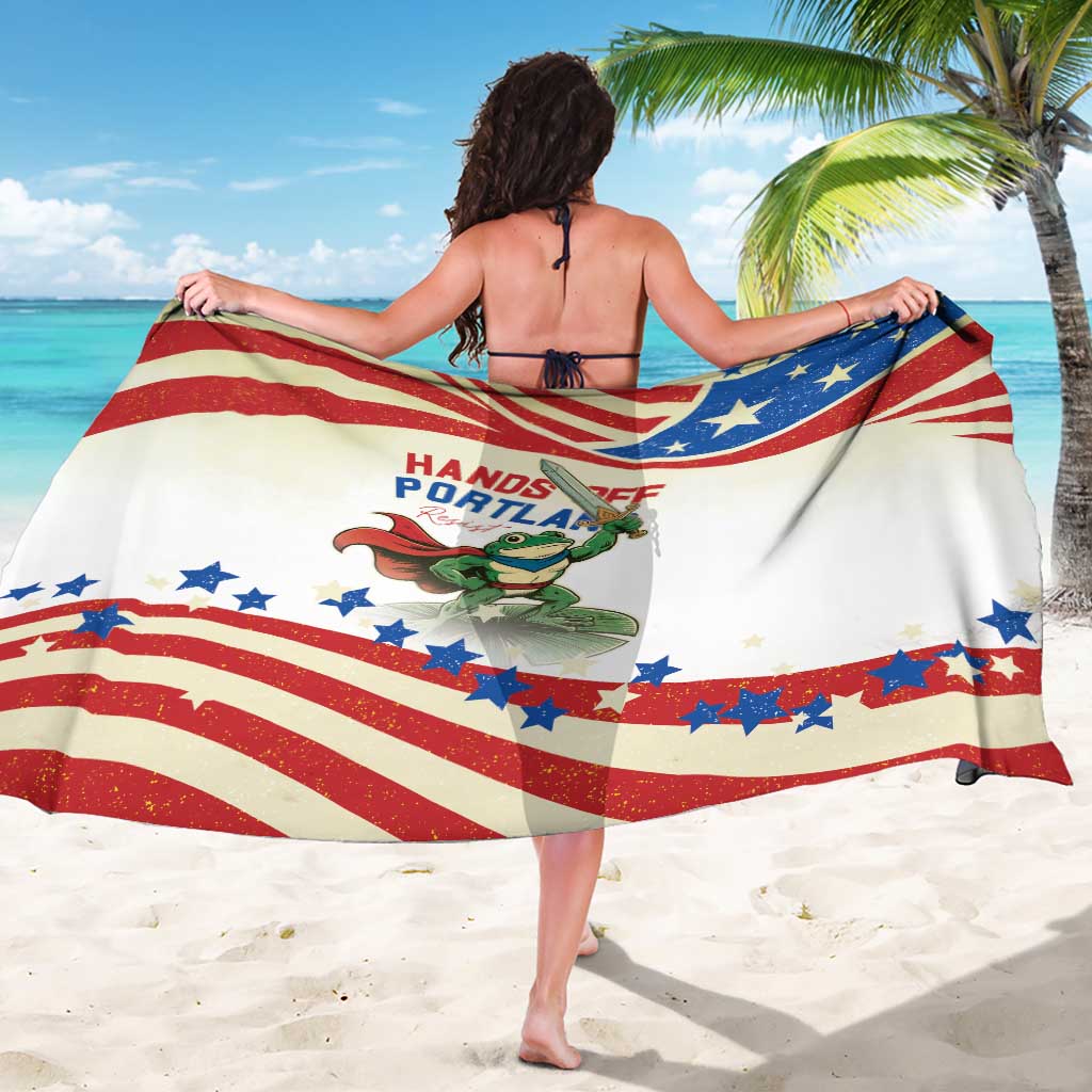 Hands Off Portland Sarong Resist Frog - Wonder Print Shop