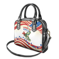 Hands Off Portland Shoulder Handbag Resist Frog - Wonder Print Shop