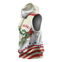 Hands Off Portland Sleeveless Hoodie Resist Frog - Wonder Print Shop