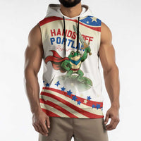 Hands Off Portland Sleeveless Hoodie Resist Frog - Wonder Print Shop