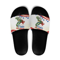 Hands Off Portland Slide Sandals Resist Frog - Wonder Print Shop