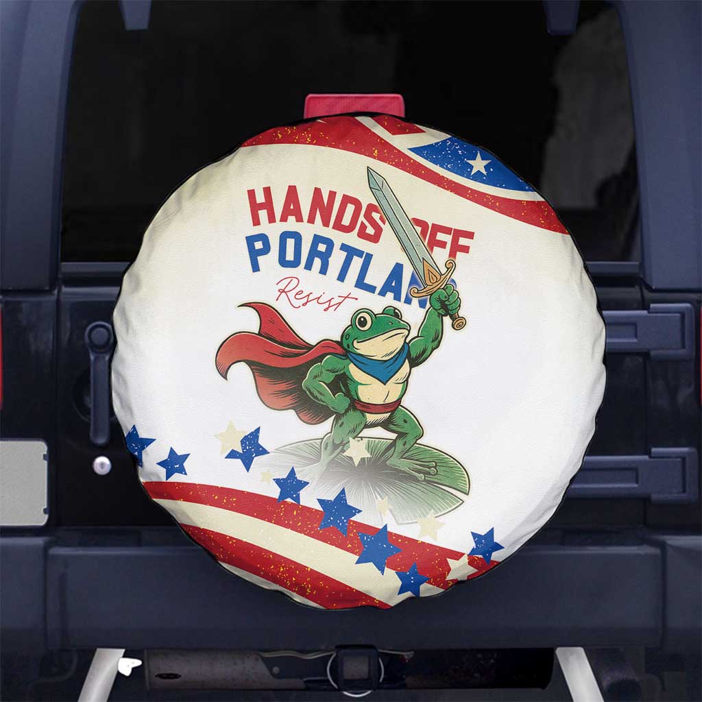 Hands Off Portland Spare Tire Cover Resist Frog - Wonder Print Shop