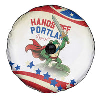 Hands Off Portland Spare Tire Cover Resist Frog - Wonder Print Shop