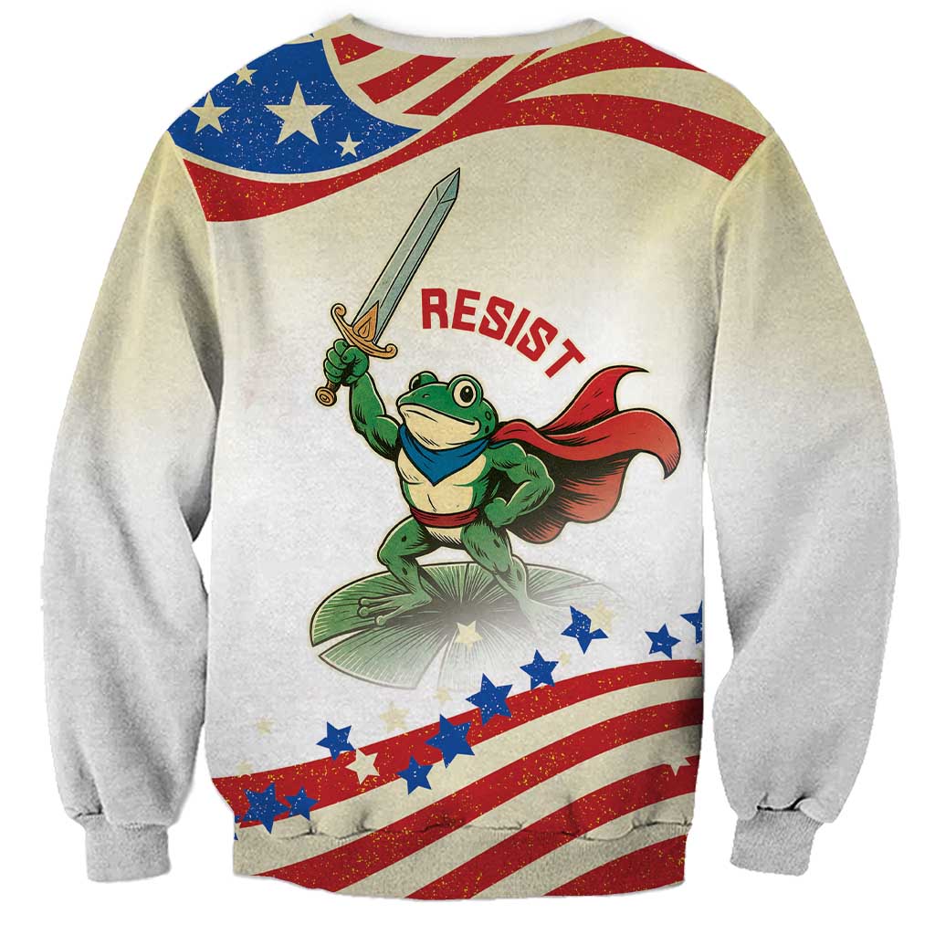 Hands Off Portland Sweatshirt Resist Frog - Wonder Print Shop